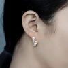 Aretes de Flor de Ciruelo de Plata 925 925 Silver Plum Blossom Blessing Earrings