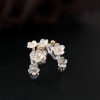 Aretes de Flor de Ciruelo de Plata 925 925 Silver Plum Blossom Blessing Earrings