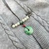 Broche de Paz de Semilla de Bodhi y Jade Bodhi Seed Jade Peace Brooch