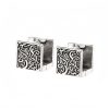 Aretes de botón de cobre tibetano con diseño de hierba Grass Pattern Tibetan Copper Stud Earrings