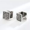 Aretes de botón de cobre tibetano con diseño de hierba Grass Pattern Tibetan Copper Stud Earrings