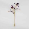 Broche de Orquídea de Seda de Morera Hecha a Mano Handmade Mulberry Silk Orchid Brooch