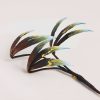 Broche de Flor de Seda de Morera Artesanal con Hojas de Bambú Handmade Mulberry Silk Flower Brooch with Bamboo Leaves