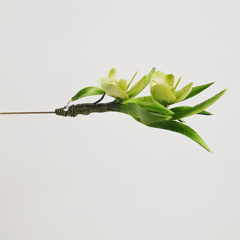 Broche y Horquilla de Flores de Seda de Morera Hechas a Mano Handmade Mulberry Silk Flower Brooch & Hairpin