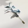 Broche de Mariposa de Terciopelo Hechos a Mano con Seda de Morera Handmade Velvet Butterfly Brooch with Mulberry Silk