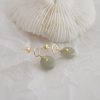 Brincos de Jade com Pingente Sorte Jade Luck Drop Earrings
