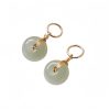 Brincos de Jade com Pingente Sorte Jade Luck Drop Earrings