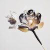 Broche de Flor Artesanal de Seda de Morera Mulberry Silk Handmade Flower Brooch
