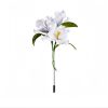 Broche de Iris Blanco en Seda de Morera Mulberry Silk White Iris Brooch