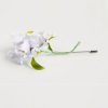 Broche de Iris Blanco en Seda de Morera Mulberry Silk White Iris Brooch