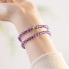 Pulseira Curativa Natural de Lótus e Ametista Natural Amethyst Lotus Blossom Healing Bracelet