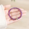 Pulseira Curativa Natural de Lótus e Ametista Natural Amethyst Lotus Blossom Healing Bracelet
