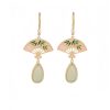 Aretes de Aventurina Verde Natural para la Buena Suerte Natural Green Aventurine Luck Drop Earrings