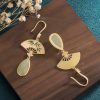Aretes de Aventurina Verde Natural para la Buena Suerte Natural Green Aventurine Luck Drop Earrings