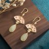 Aretes de Aventurina Verde Natural para la Buena Suerte Natural Green Aventurine Luck Drop Earrings