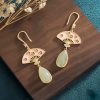 Aretes de Aventurina Verde Natural para la Buena Suerte Natural Green Aventurine Luck Drop Earrings