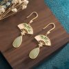 Aretes de Aventurina Verde Natural para la Buena Suerte Natural Green Aventurine Luck Drop Earrings