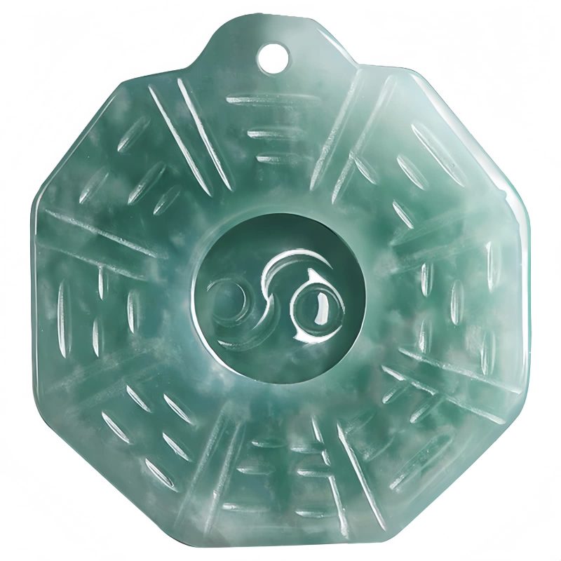 Collar con colgante de jade natural Yin Yang Feng Shui Natural Jade Yin Yang Feng Shui Pendant Necklace