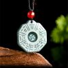 Collar con colgante de jade natural Yin Yang Feng Shui Natural Jade Yin Yang Feng Shui Pendant Necklace