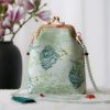 حقيبة سلسلة لؤلؤ مطرزة على الطراز الصيني العتيق Retro Chinese Embroidery Pearl Chain Bag