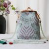 حقيبة سلسلة لؤلؤ مطرزة على الطراز الصيني العتيق Retro Chinese Embroidery Pearl Chain Bag