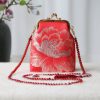 حقيبة سلسلة لؤلؤ مطرزة على الطراز الصيني العتيق Retro Chinese Embroidery Pearl Chain Bag
