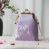 حقيبة سلسلة لؤلؤ مطرزة على الطراز الصيني العتيق Retro Chinese Embroidery Pearl Chain Bag
