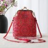 حقيبة سلسلة لؤلؤ مطرزة على الطراز الصيني العتيق Retro Chinese Embroidery Pearl Chain Bag