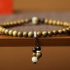Pulseira Terapêutica de Sândalo Verde e Sementes de Bodhi Sandalwood Bodhi Seed Soothing Meditation Bracelet