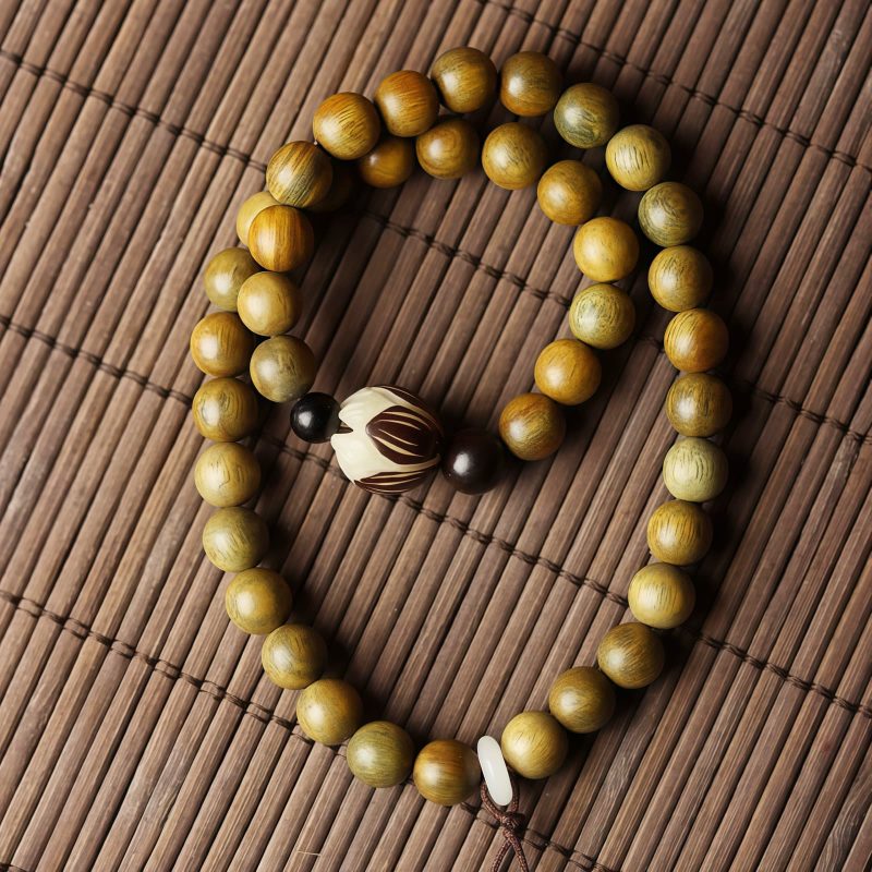 Pulseira Terapêutica de Sândalo Verde e Sementes de Bodhi Sandalwood Bodhi Seed Soothing Meditation Bracelet