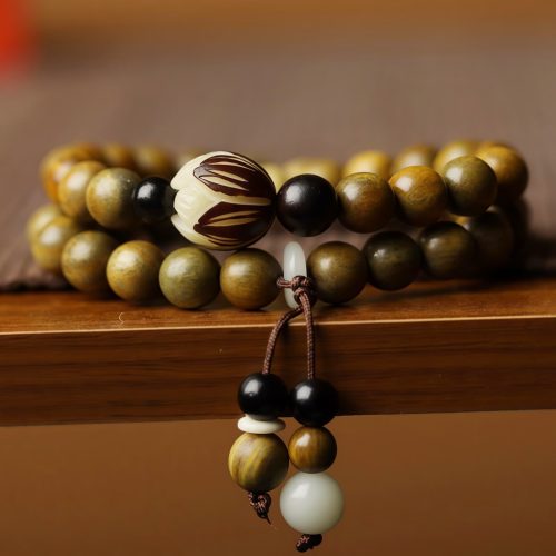 Pulsera de Meditación Calmante con Sándalo Verde y Semillas de Bodhi Pulsera de Meditación Calmante con Sándalo Verde y Semillas de Bodhi