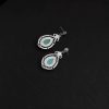Aretes colgantes de turquesa tibetana en forma de gota de agua Tibet Turquoise Waterdrop Dangle Earrings