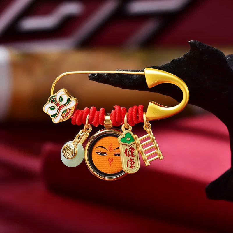 Broche de Jade y Cobre Tibetano para la Paz Tibetan Copper Jade Peace Brooch