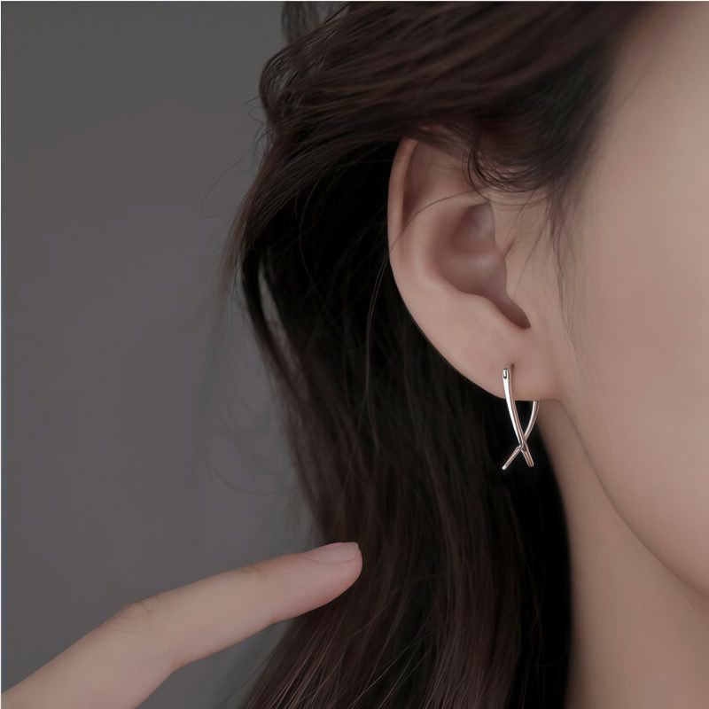 Anting Anting Lingkaran Keberuntungan Geometris Tibet Tibetan Geometric Cross Luck Hoop Earrings