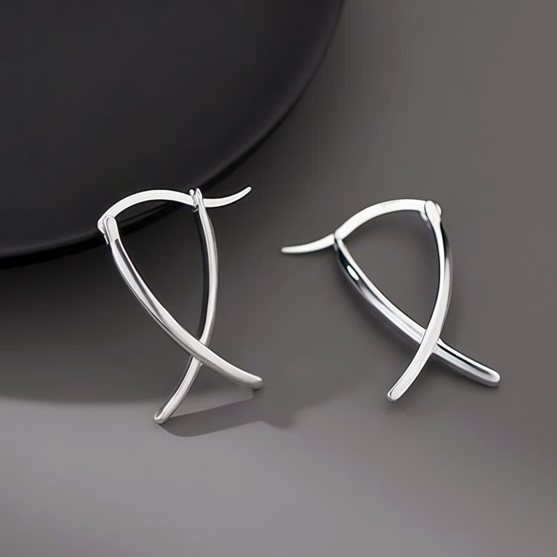 Anting Anting Lingkaran Keberuntungan Geometris Tibet Tibetan Geometric Cross Luck Hoop Earrings