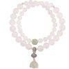 Pulsera de Protección de Ágata Blanca Tibetana con Loto Tibetan White Agate Lotus Protection Bracelet