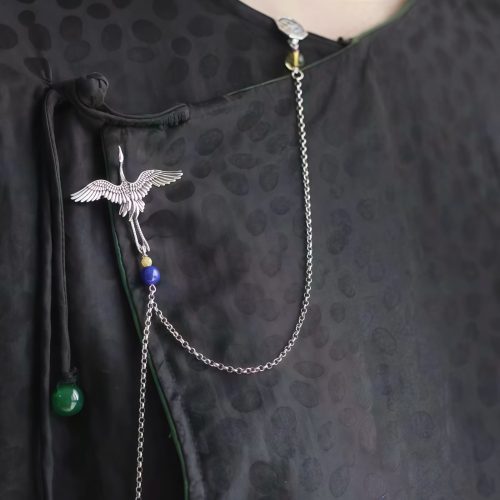 Broche de Grulla de Cobre Vintage para la Felicidad Broche de Grulla de Cobre Vintage para la Felicidad