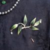 Broche de Bambú de Seda de Morera de Terciopelo de Yangzhou Yangzhou Velvet Mulberry Silk Bamboo Brooch