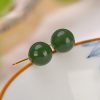 Aretes de Jade Cian Redondo en Plata 925 925 Silver Round Cyan Jade Calm Stud Earrings