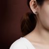 Aretes de Jade Cian Redondo en Plata 925 925 Silver Round Cyan Jade Calm Stud Earrings