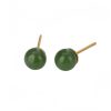 Aretes de Jade Cian Redondo en Plata 925 925 Silver Round Cyan Jade Calm Stud Earrings