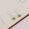 Aretes de Jade y Perla con Plata 925: Sabiduría Ancestral 925 Silver Jade Pearl Wisdom Earrings