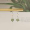 Aretes de Jade y Perla con Plata 925: Sabiduría Ancestral 925 Silver Jade Pearl Wisdom Earrings