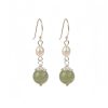 Aretes de Jade y Perla con Plata 925: Sabiduría Ancestral 925 Silver Jade Pearl Wisdom Earrings