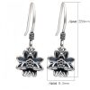 Aretes de Flor de Loto en Plata 925 925 Silver Lotus Flower Earrings