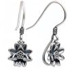 Aretes de Flor de Loto en Plata 925 925 Silver Lotus Flower Earrings