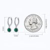Aretes Redondos de Malaquita y Plata 925 para la Ansiedad 925 Silver Round Malachite Anti-Anxiety Earrings