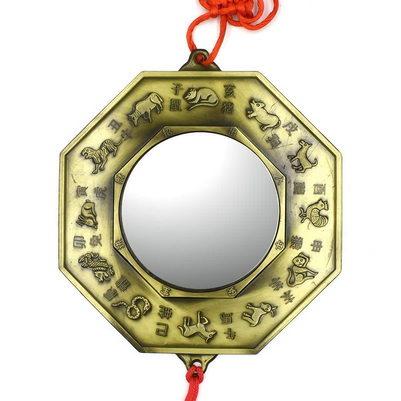 Mapa Bagua de Aleación con Monedas de los Cinco Emperadores Alloy Bagua Map with Five-Emperor Coins