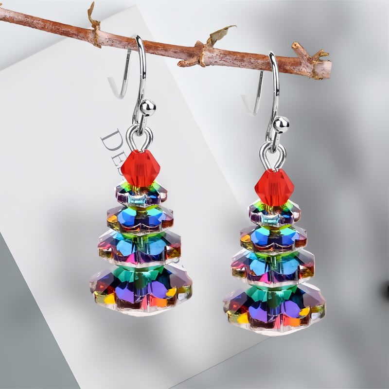 اقراط حجر العقيق الأرجواني العلاجية المتدلية Amethyst Healing Drop Earrings