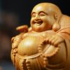 Figura de Buda Ríe de Boj para Decoración del Hogar Boxwood Laughing Buddha Home Decor
